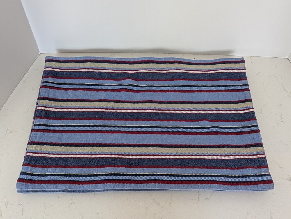 8 Placemats Double sided Coastal Nautical Americana Multi tonal Striped